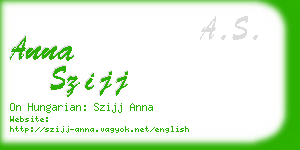 anna szijj business card